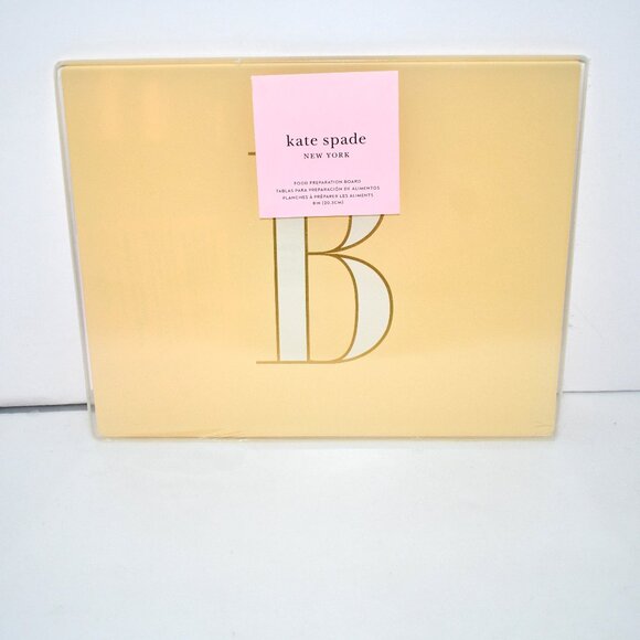 Kate Spade New York by Lenox It's Personal Prep Board “B” Glass in Yellow NWT De - Picture 1 of 4
